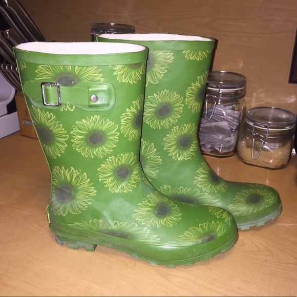 sunflower rain boots